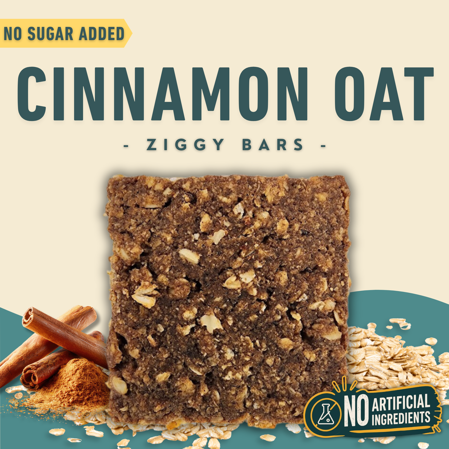 No Sugar-Added Cinnamon Oat Ziggy Bars