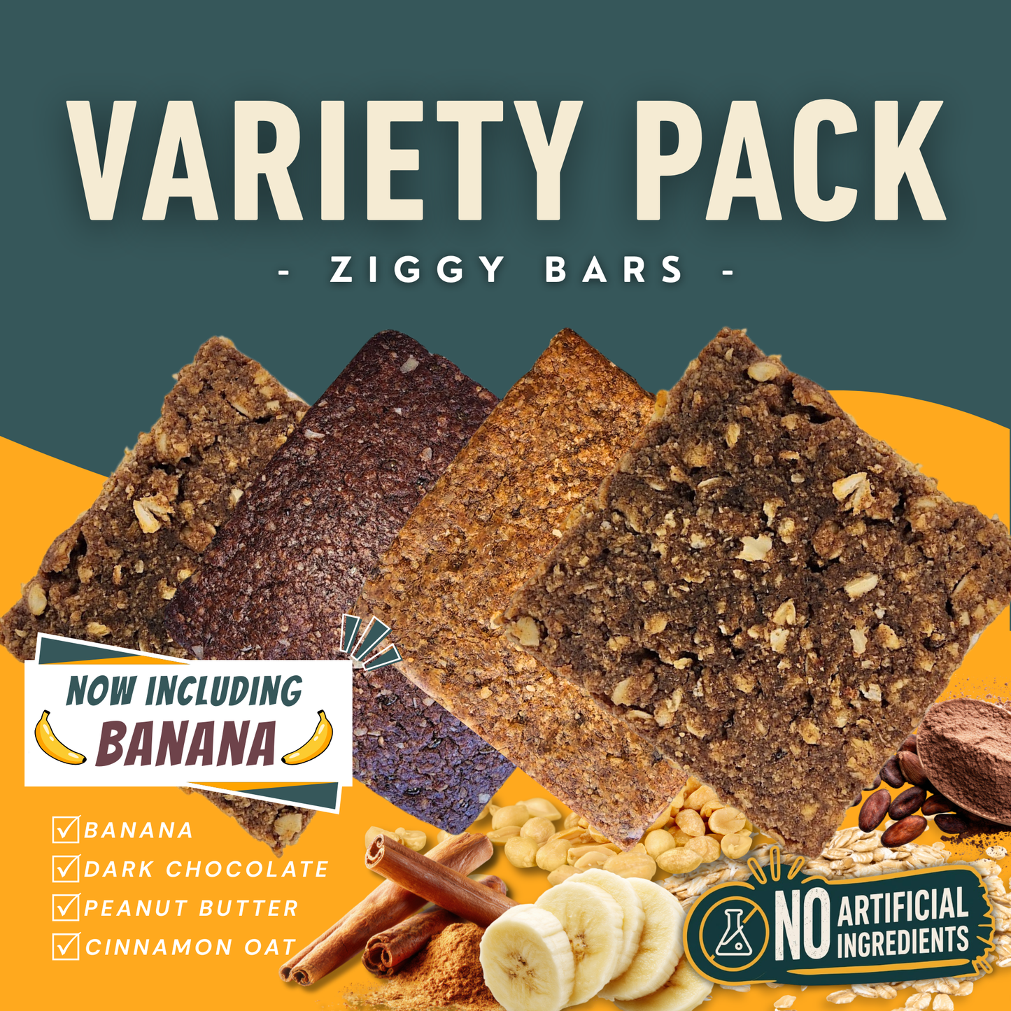 Regular Ziggy Bars Variety Pack — Now Includes Banana