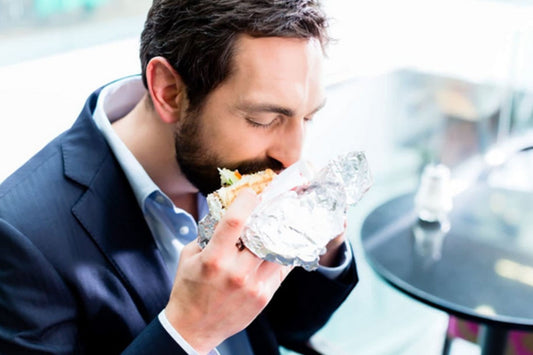 A man eating healthy food | healthy snack bars