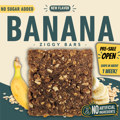 NEW No Sugar Added Banana Ziggy Bars