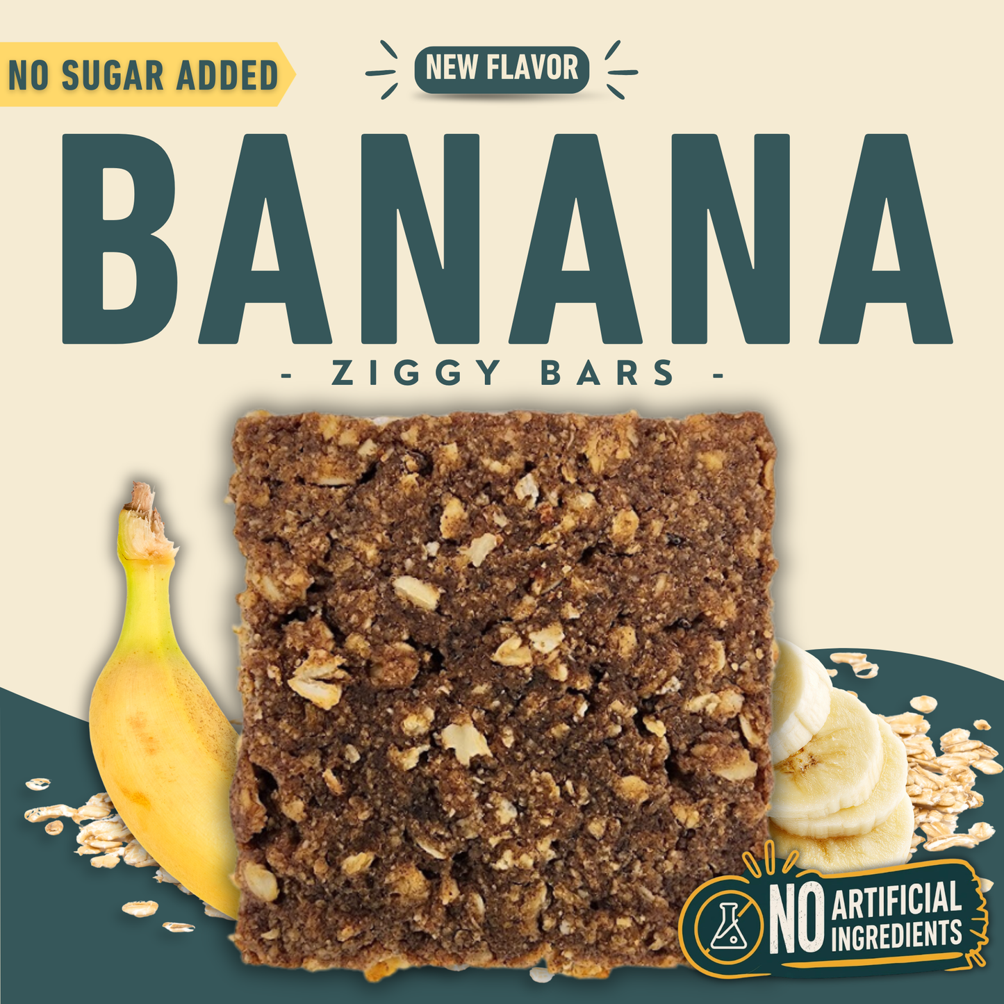 NEW No Sugar Added Banana Ziggy Bars