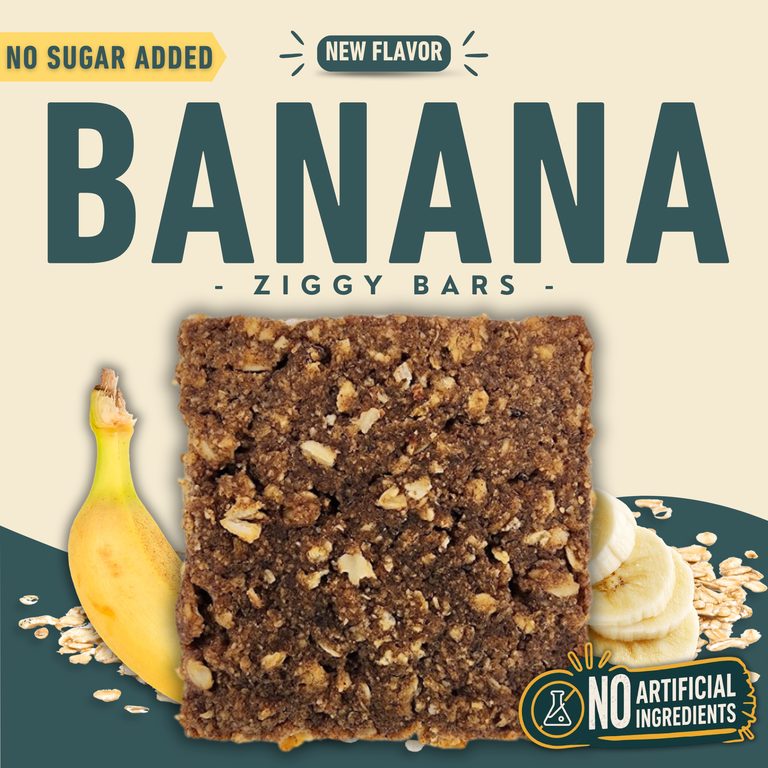 NEW No Sugar Added Banana Ziggy Bars
