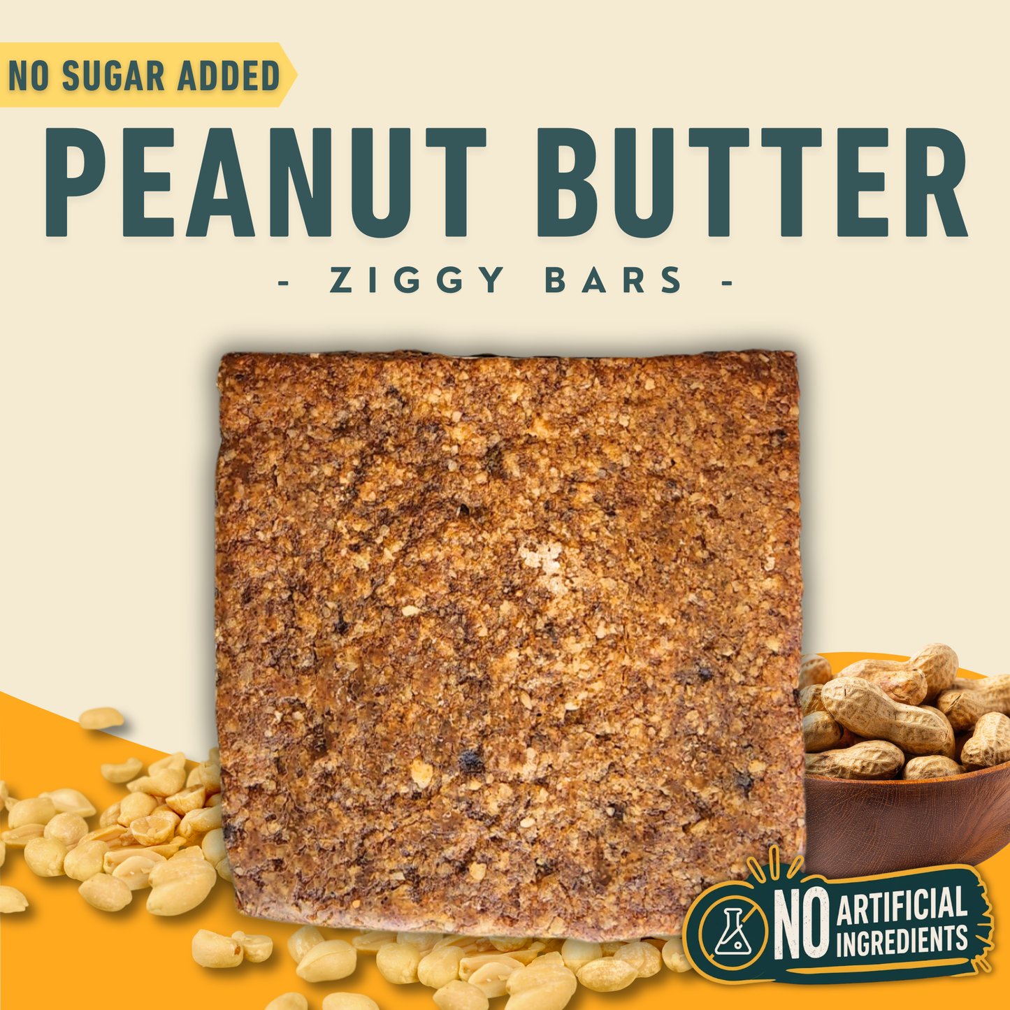 No Sugar-Added Peanut Butter Ziggy Bars