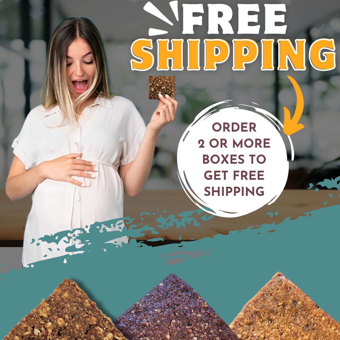 Pregnant Woman eating Ziggy Snack Bars